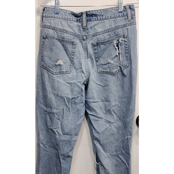 FOREVER 21 Women's Distressed Frayed Ripped High Rise Jeans Size 27 - Picture 3 of 5